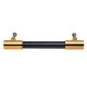 Black Golden Small Cylinder Glass Door Handles